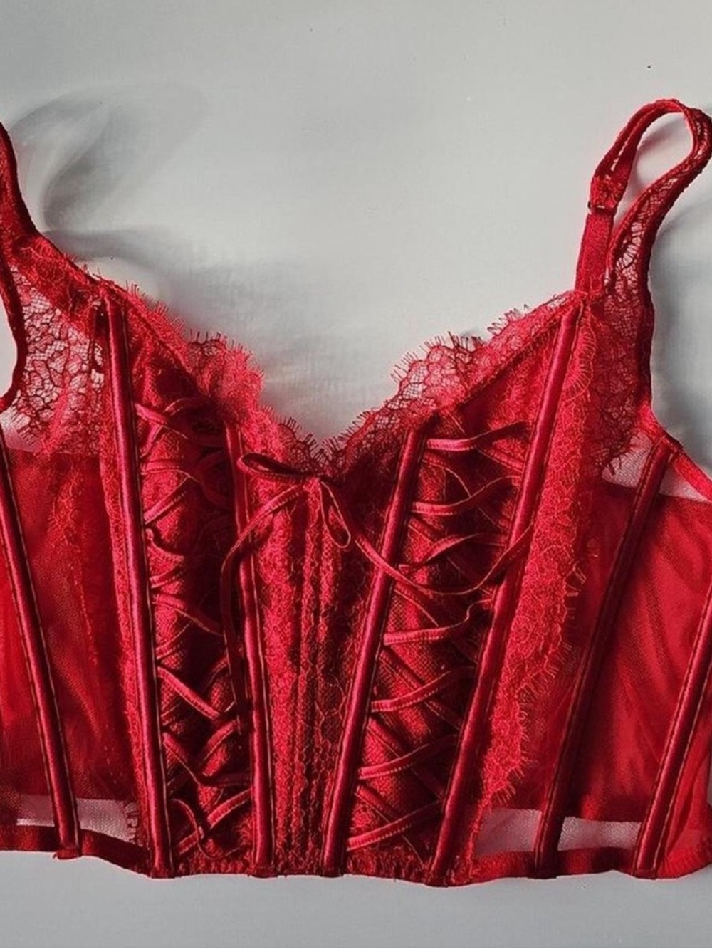 Victoria's Secret Red Lace Bustier